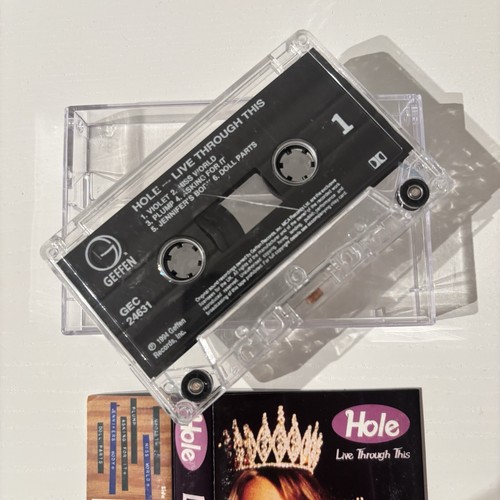 HOLE - LIVE THROUGH THIS (RARE UK CASSETTE TAPE) - Picture 2 of 6