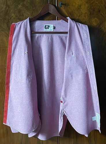 Engineered Garments Vintage Chambray Work Shirt Pink Size S (P2P 20.75”) - Rare! - Picture 9 of 15