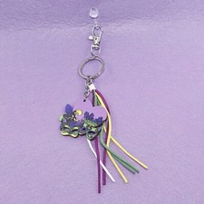 Mask Personalized Initial Keychain Charm  Enamel Keychain  Car Accessories