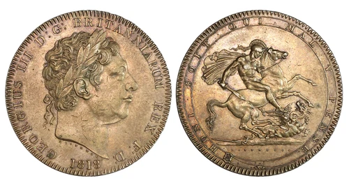 F286, Great Britain, George III, Crown 1818, London Mint, Silver