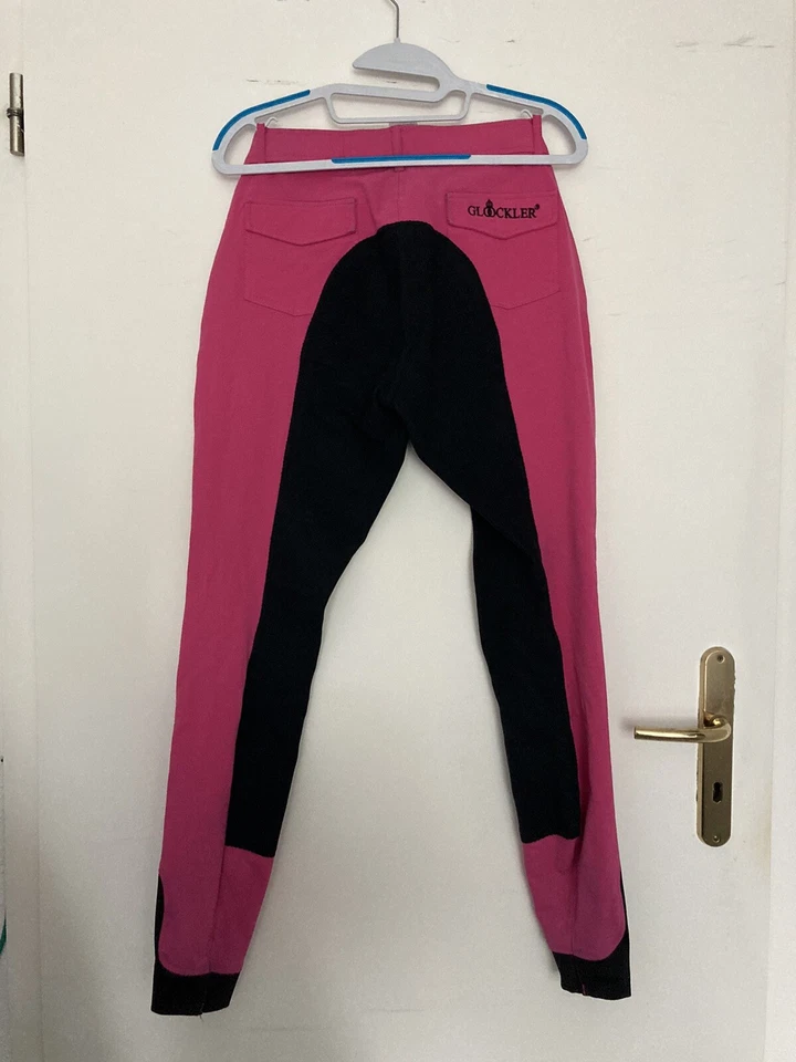 Reithose Glöökler Gr 76 38lang Vollbesatz Pink/schwarz - Bild 3 von 4