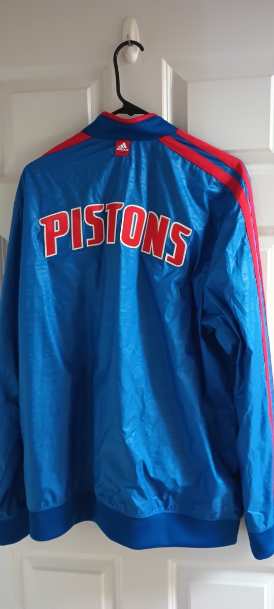 【激レア】アディダス ジャージ サイズM　NBA　PISTONS ブルー Adidas Detroit Pistons Track Jacket Full Zip Up Size XL