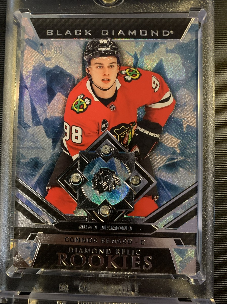 CONNOR BEDARD 2023-24 UD BLACK DIAMOND QUAD DIAMOND RC ROOKIE #41