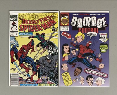  MCU Keys Deadly Foes Spider-Man & Damage Control #1 s (1991) NM-(9.0-9.2) 