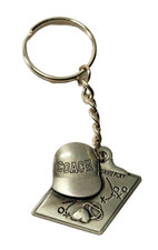 Coach Theme Pewter Metal Keyring Sports Keychain