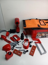 Kids Tool Set With Costume Has Battery Drill/ Saw And More With Case Age 4 