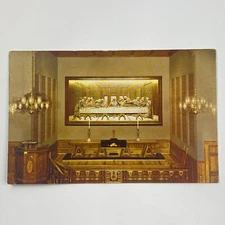 Woodcarving of Last Supper Altar Upper Room Chapel Nashville TN Chrome Postcard