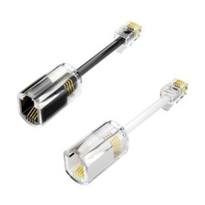 Telephone Cord Detangler for Family Office Fixed-line Telephones Black /While