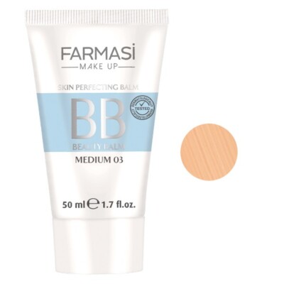 Farmasi Make Up BB Beauty Balm Cream 7 in 1,  1.7 fl oz | 03 MEDIUM