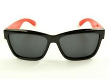 KIDS BOYS GIRLS POLARIZED SUNGLASSES RED/BLACK WITH POUCH, CEANING CLOTH, TOOL
