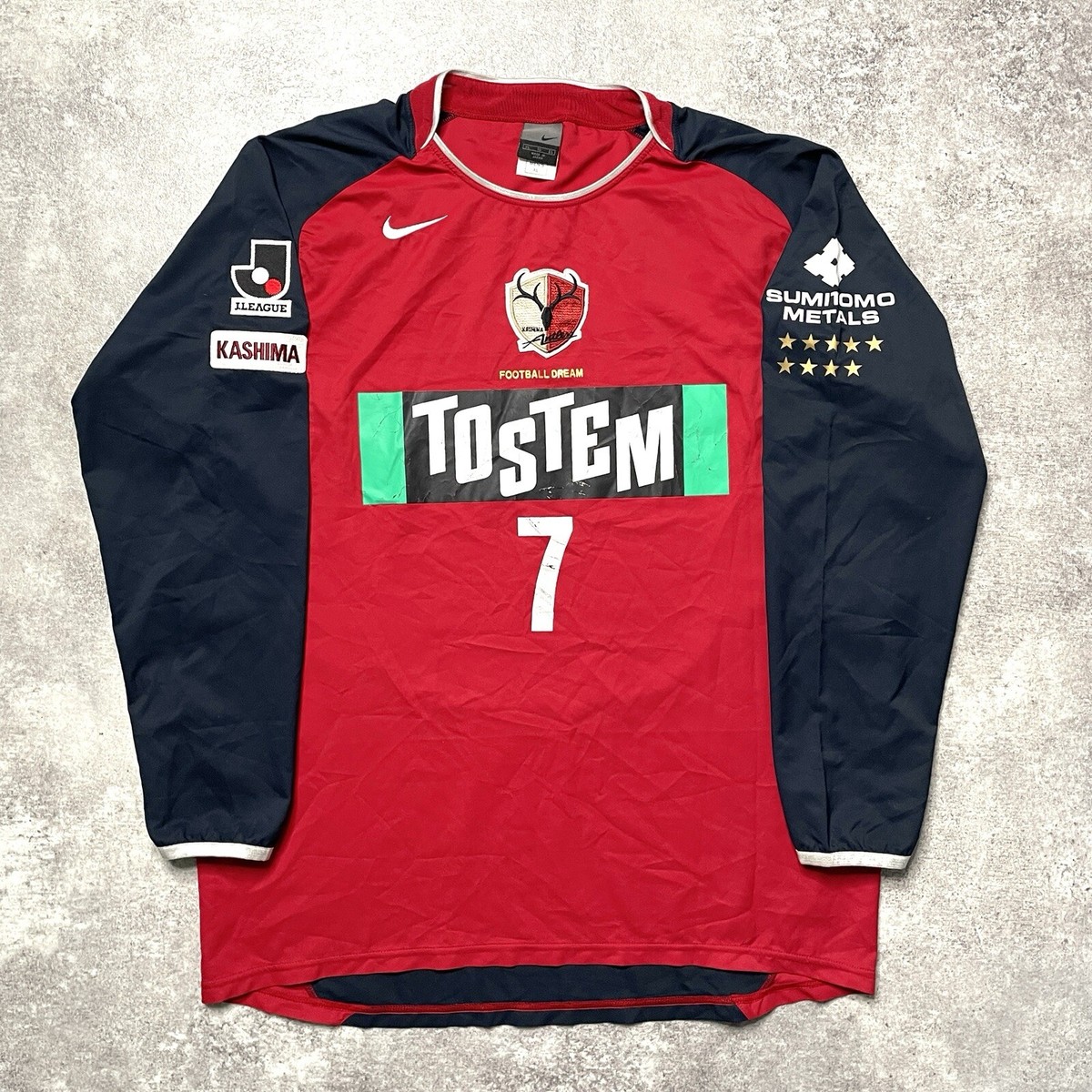 2005-06 NIKE Kashima Antlers home Player Issue L/S shirt #7 新井場