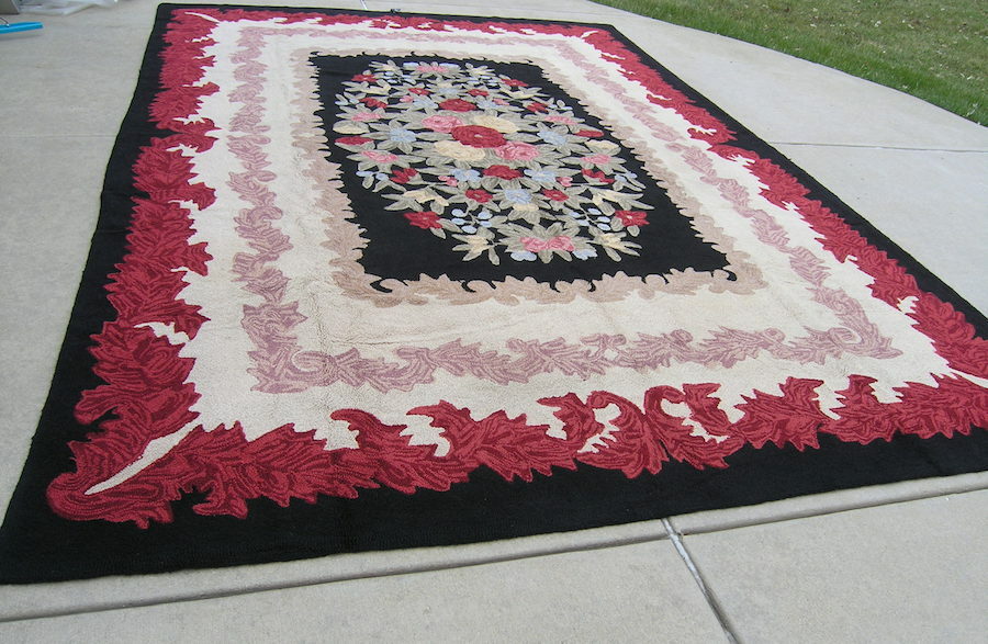 ◉Vintage rug◉156×92cm　ブルガリア産　ウール　ファーラグ Antique Priscilla Turner Rug Guild Hand Hooked Rug wool pile