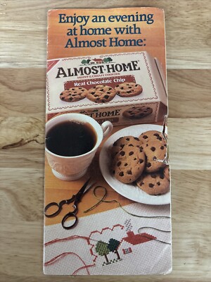 Vintage 1980 s Nabisco Almost Home Cookies Needleart Kit Cross Stitch Kit