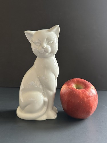 Ironstone Katze Figur MCM Vintage Toyo Japan Kätzchen weiß Statue 8 Zoll - Bild 10 von 21
