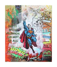 Superman- Believe, Limited Edition On Paper, Signed, Pop Art, Comics, Art