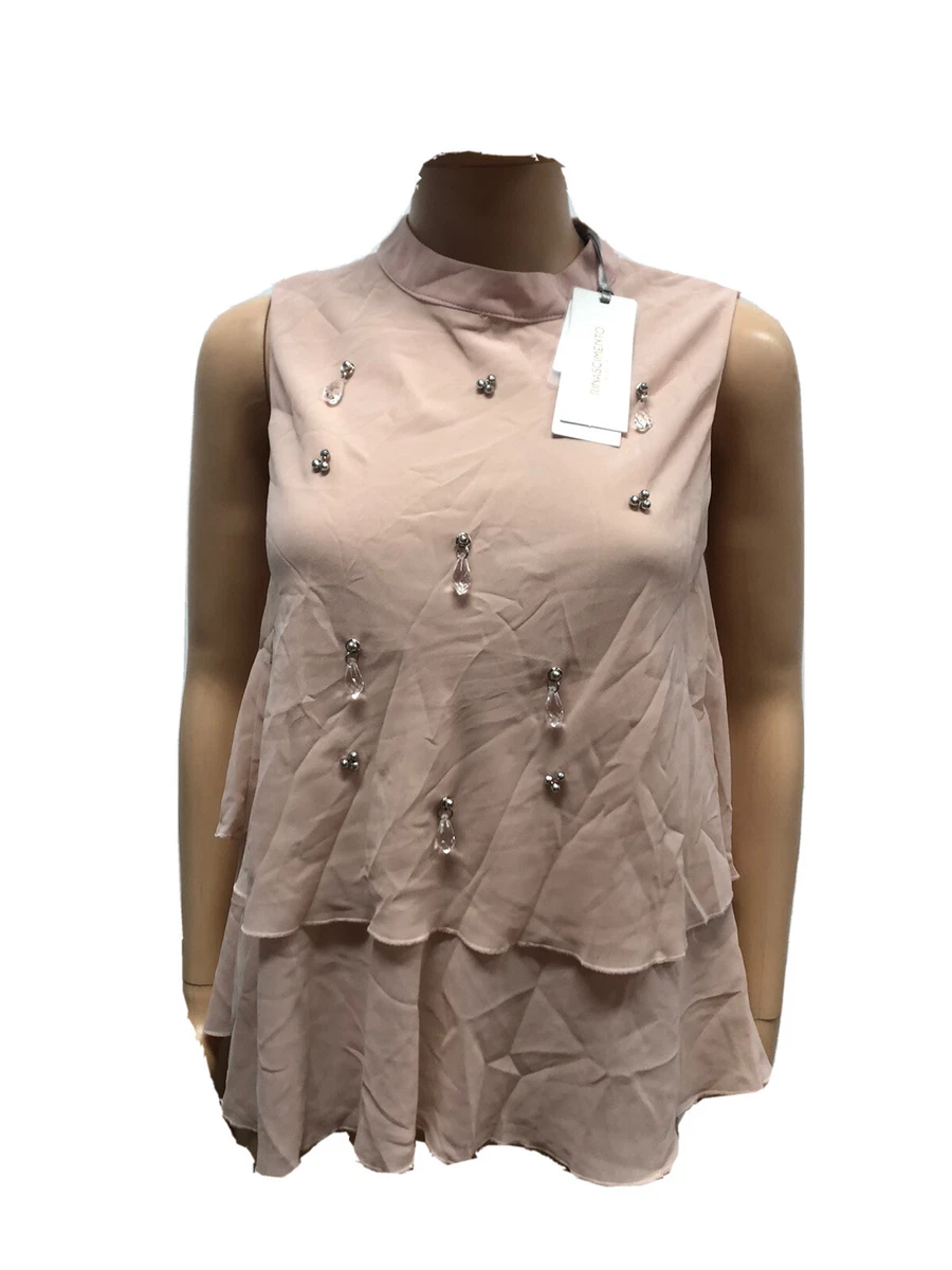 Haut Femme Rinascimento - Taille S - Bleu - Sans Manches - Neuf