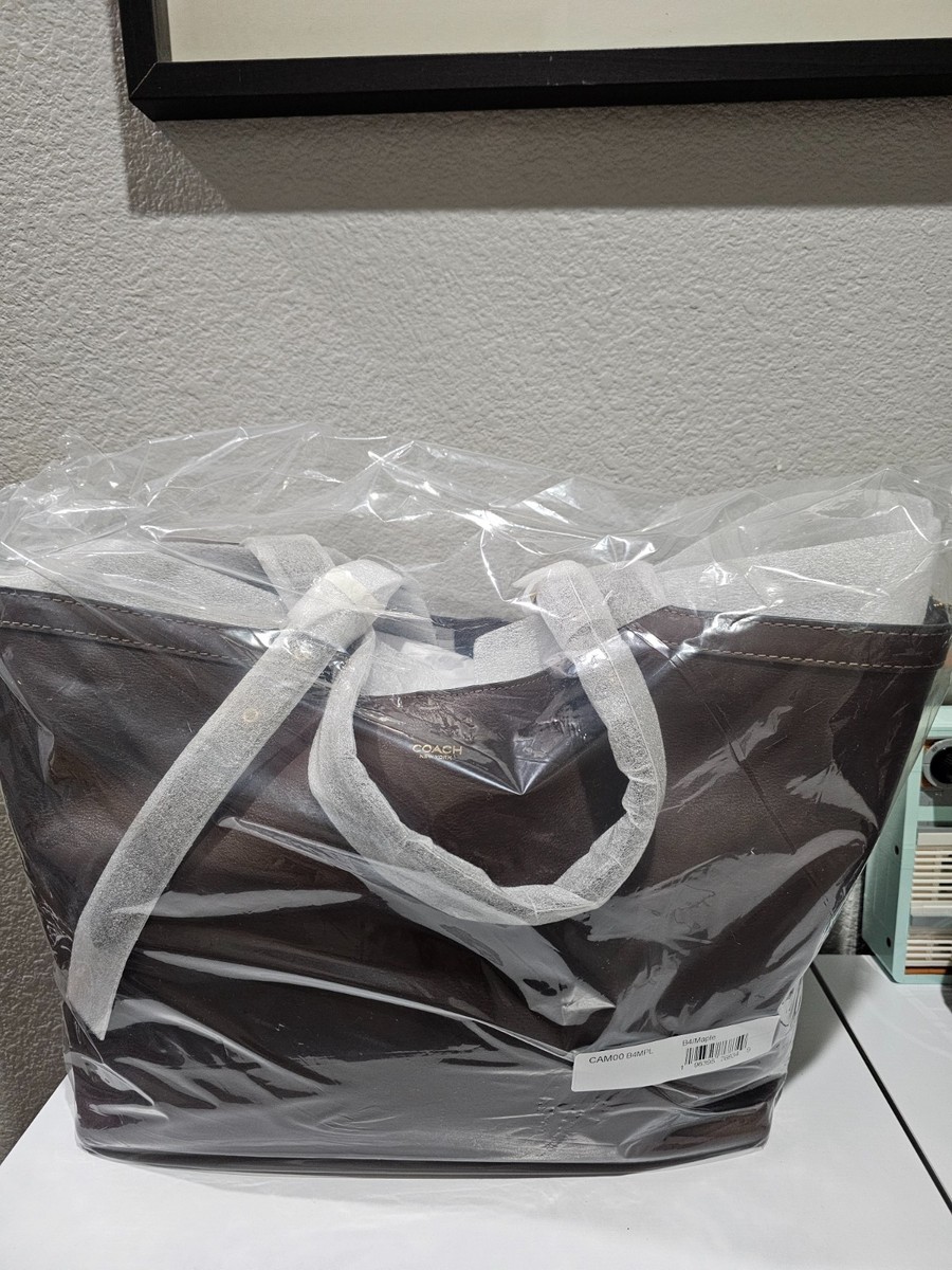 COACH NWT CAM00 Gramercy Tote Bag MAPLE Color Leather Handbag
