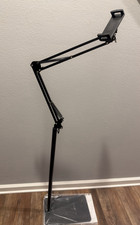 Tablet Floor Stand with 5LB Metal Base Overhead Phone Stand Angle Adjustable