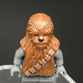 LEGO Brand Star Wars Minifigure Head Modified 30483pb01 for Chewbacca sw0011