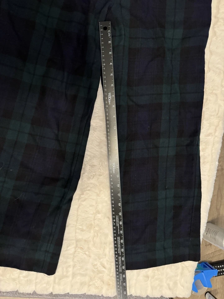 Tommy Hilfiger Niñas Pantalones a Cuadros Talla 14 Negro Reloj Verde Azul Marino Estilo Preppy Foto 3 de 4