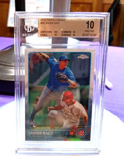 2015 TOPPS CHROME JAVIER BAEZ RC BGS 10 PRISTINE  #89 LOW POP