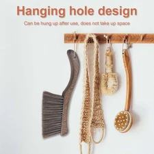 Hand Broom Brush, Wooden Handle Soft Bristle Cleaning Dust Brush,Bench Brushe...