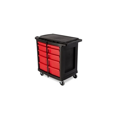 Rubbermaid FG773488BLA 5-Drawer Mobile Work Center Tool & Supply Storage