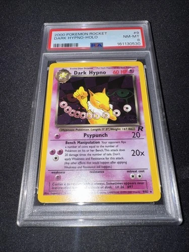 Pokemon 2000 Dark Hypno Holo 9/82 PSA 8