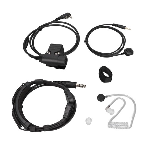 U94 Ptt With Finger Mic Ptt 7.1Mm Retractable Throat Control Headset For Ico IDM - Zdjęcie 4 z 12