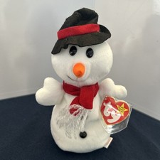 Ty Snowball 1997 Snowman Bear 4201 Beanie Baby MWMT