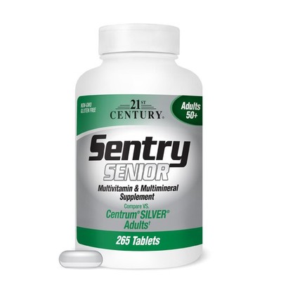 21st Century Sentry Senior Tablets, 265 Count 265 (Pack of 1), No Color