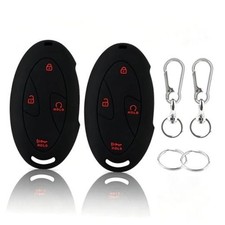Silicone Key Fob Cover for Hyundai 2024-2026 Tucson Elantra Black Red Button