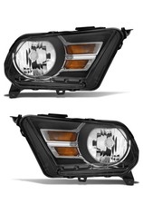 Compatible with Ford 10 11 12 13 14 Mustang Headlights Assembly Black Housing...