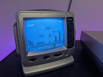 COBY 5'' Analog Black&White TV with AM/FM Radio CX-TV1 Tested TV & Radio Working