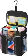 Mesh Shower Caddy Bag Portable, Quick Dry Hanging Bathroom Organizer with PVC