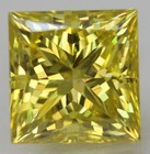 Cert 1.04 Carat Canary Yellow VVS2 Princess Natural Enhanced Diamond 5.51x5.43mm — photo 1