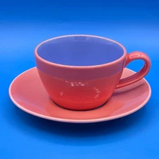 Lindt Stymeist COLORWAYS Salmon & Blue Demitasse Cup & Saucer
