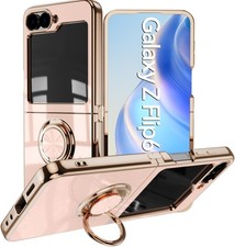 For Samsung Galaxy Z Flip 6 Case with 360  Ring Holder Kickstand Shockproof Bump