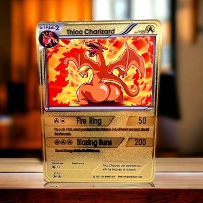 Charizard Gold Metal Pokemon Promo Card Collectible