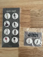 Taylor Swift Eras Button Pin Set of 10 Official Merchandise