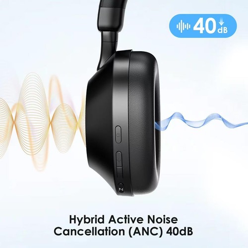 Noise Cancelling Kopfhörer Over Ear Bluetooth 5.3 kabellos/kabelgebunden, 40H Playti... - Bild 2 von 7