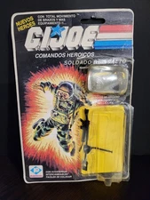 Ripcord 1982 G.I. JOE COBRA Vintage Original CARD BACK w Bubble Argentina