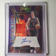 2024-25 Select Josh Giddey X-Factor Memorabilia Signatures Purple /99-Game Worn