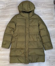 J Crew Crewcuts Down Puffer Coat Parka Long Hooded Girls 16 Green Fleece Lined