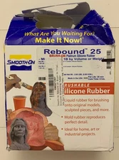 Smooth-On Rebound 25 Brush On Trial Unit Platinum Silicone Moldmaking Rubber 2lb