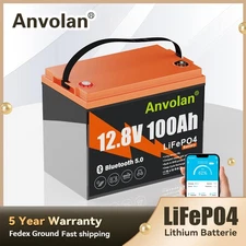 100AH 12V Lithium Iron Phosphate Battery LiFePO4 Bluetooth DeepCycle 100A BMS