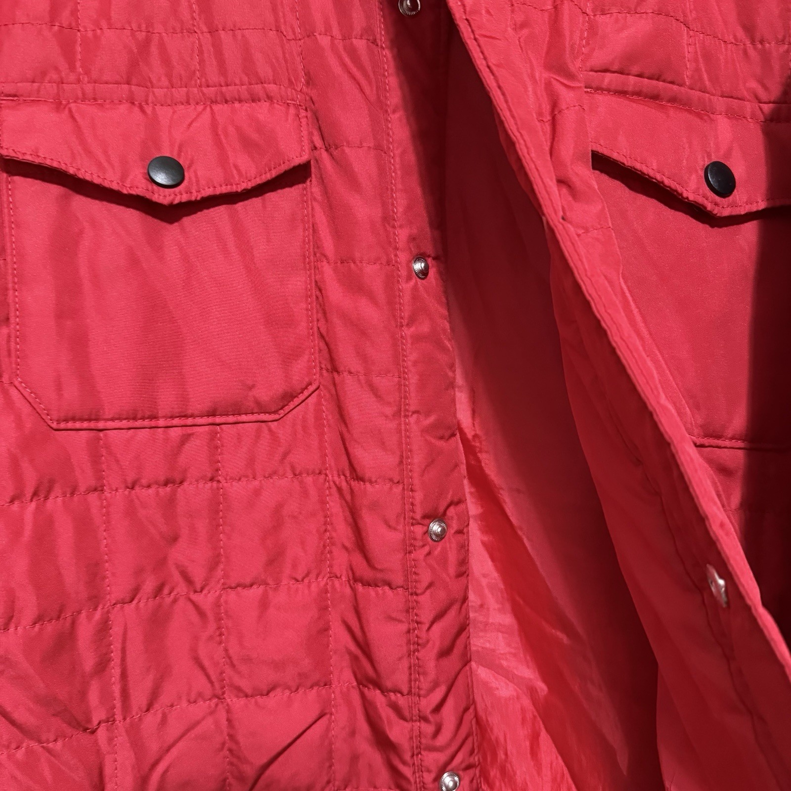 Chaps Mens Large Solid Red Quilted Lightweight Sn… - image 3