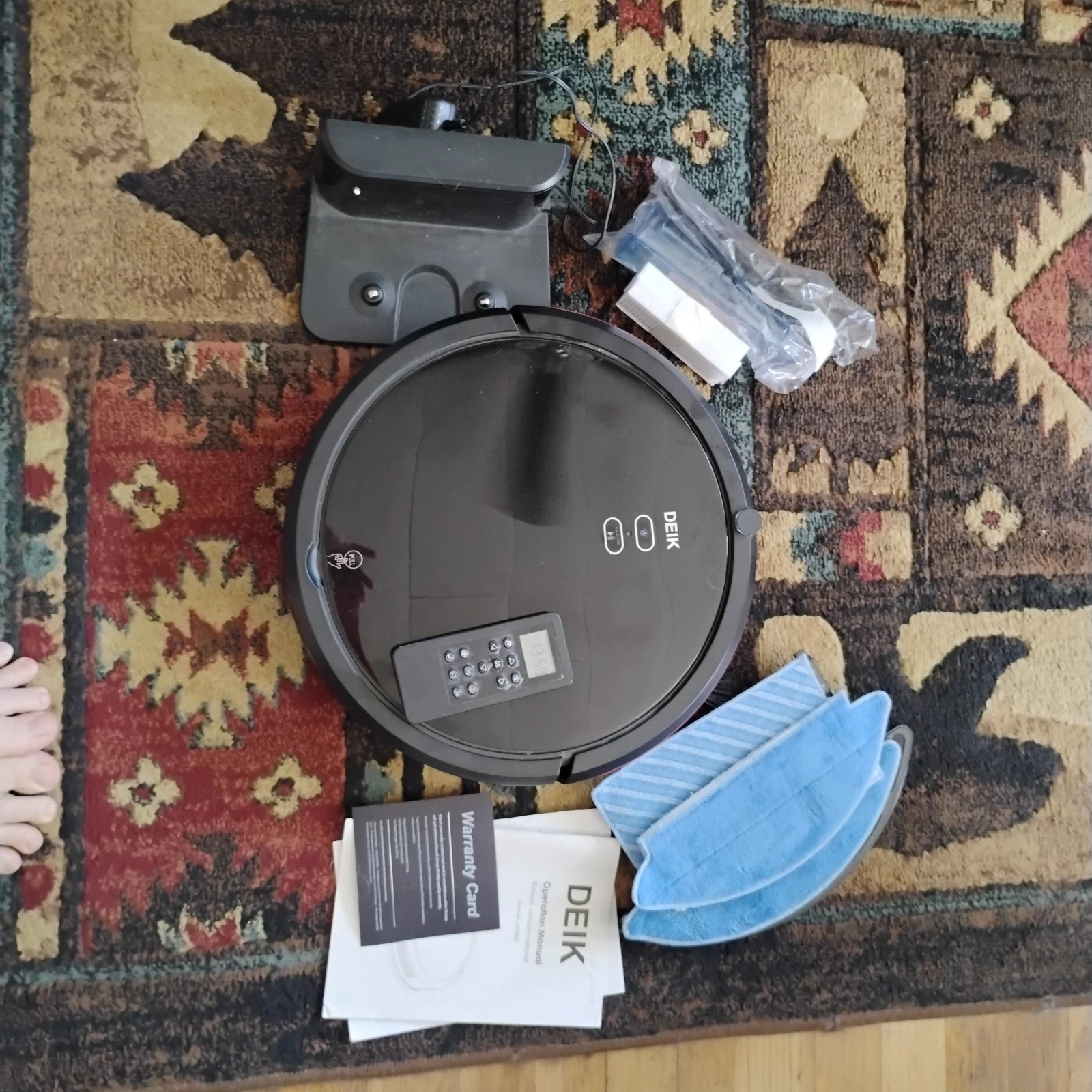 Deik Robot Vacuum MT820 Tested Works As It Should Comes W Att., Remote, Ch Stat