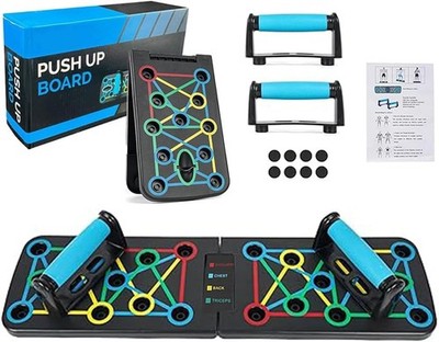 Liegestütz Board, 17 in1 Multifunktions Heimtrainingsgerät faltbar schwarz 
