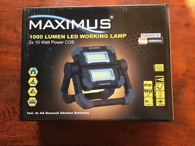 Maximus 1000 Lumen LED Arbeits Lampe 2x 10 Watt Power COB  Neu OV P
